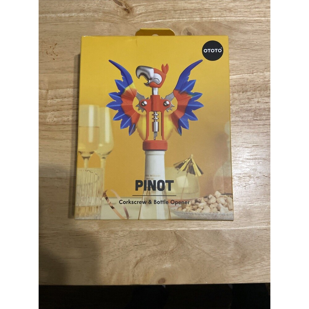 OTOTO Pinot Parrot 2-In-1 Corkscrew & Bottle Opener Italy Design